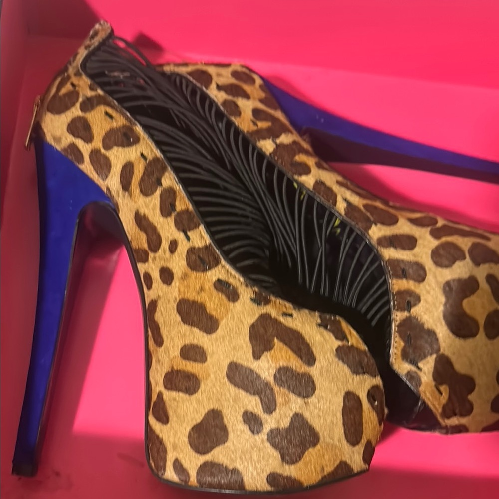 Leopard Print Stiletto Heels